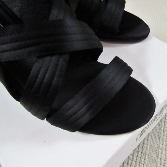sz 7 new SOL SANA Gabby satin leather heels sandals - Picture 7 of 12